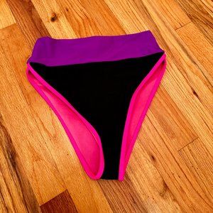 Beach Riot Emmy Bottom Black Pink Violet - Size M